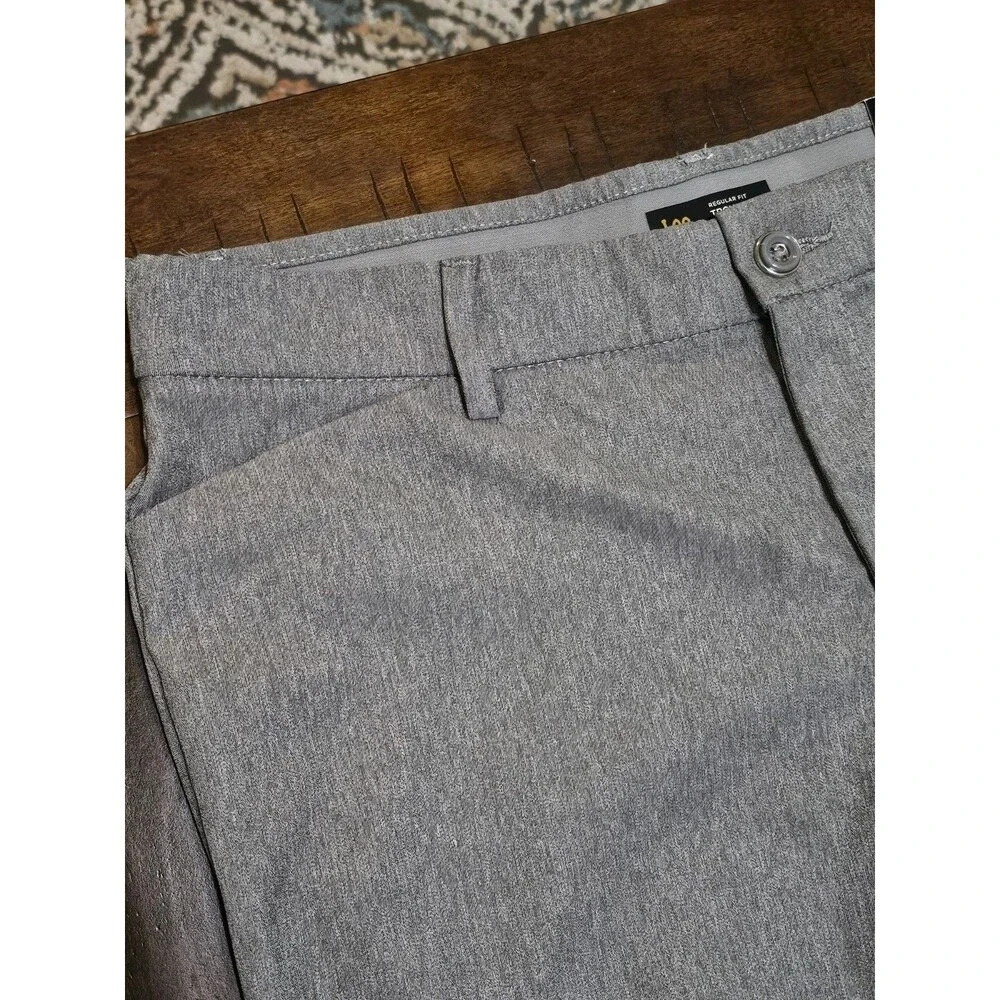 Lee  Pants  GrayWomen's  Flex Motion  Mid Rise Straight Leg Ash Heather  Sz 14 - Picture 3 of 10